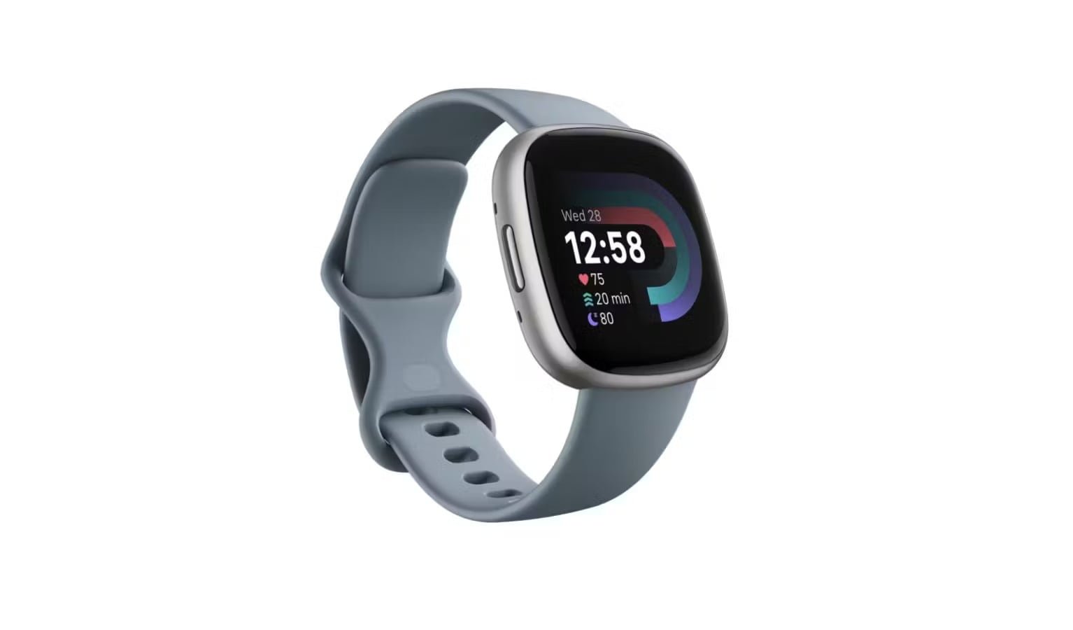 FITBIT VERSA 4 SMART WATCH WATERFALL BLUE/PLATINUM FB523SRAG thumbnail 2