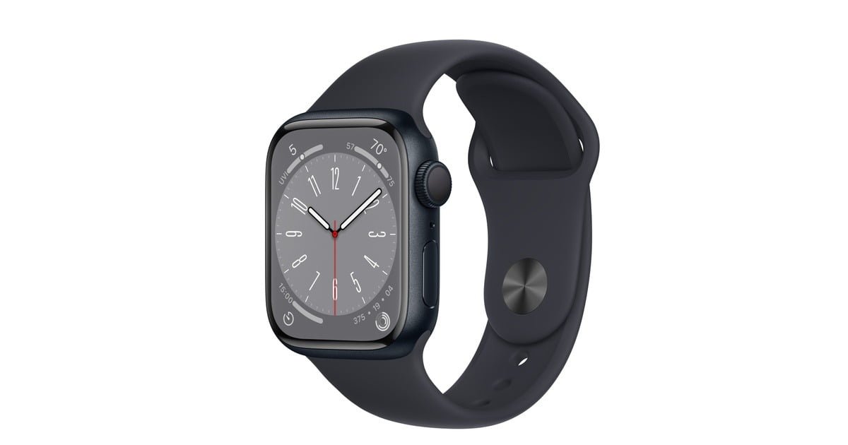 APPLE WATCH SERIES 8 GPS 41MM MIDNIGHT ALUMINIUM CASE WITH MIDNIGHT SPORT BAND M/L MNU83 thumbnail 2