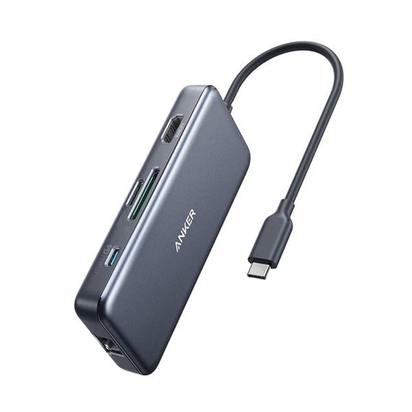 ANKER PREMIUM 7-IN-1 USD-C PD ETHERNET HUB GRAY A8352HA1 thumbnail 2