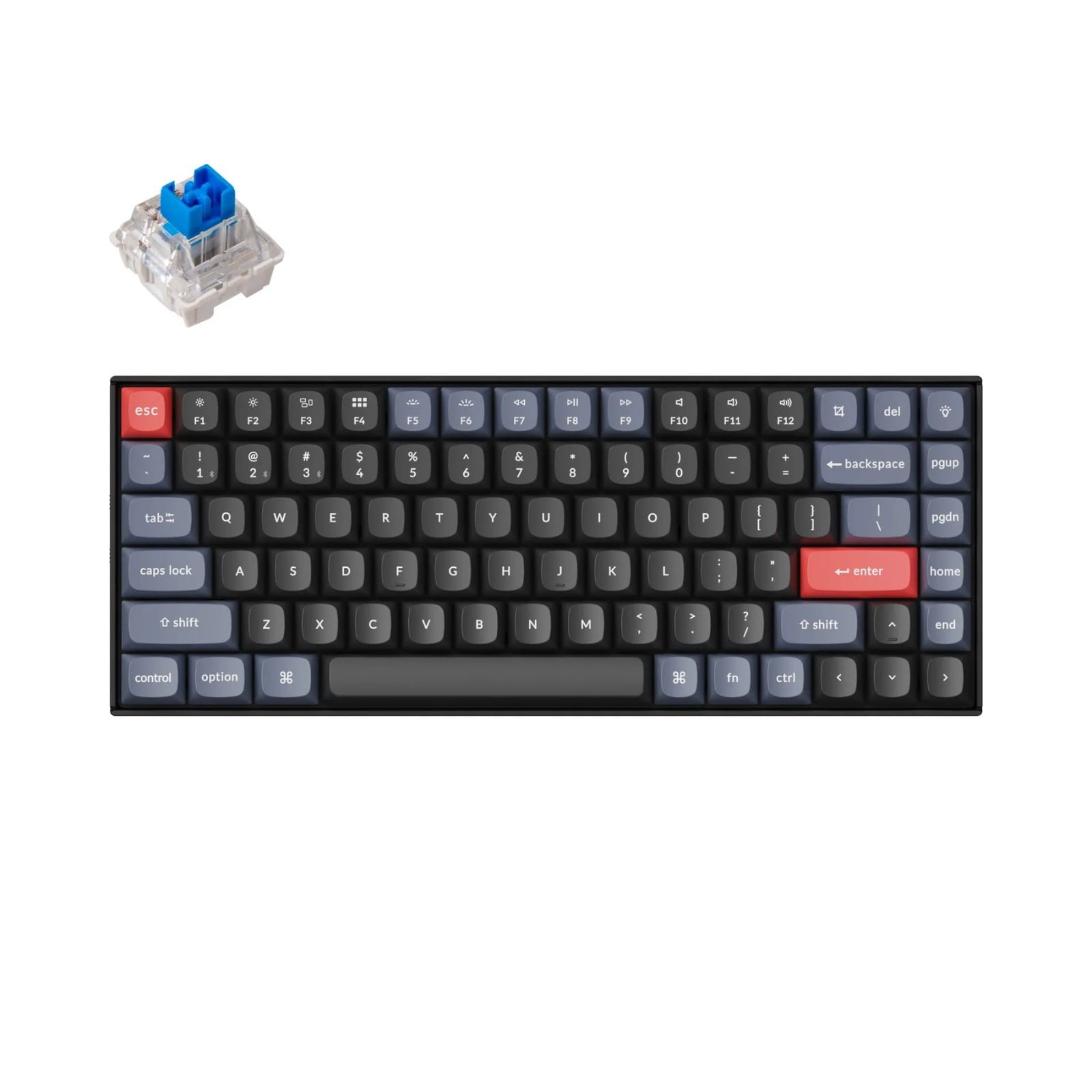 KEYCHRON K2 PRO 84 KEYS KEYCHRON K PRO MECHANICAL KEYBOARD  WHITE BACKLIGHT BLUE SWITCHES K2P-G2 thumbnail 2
