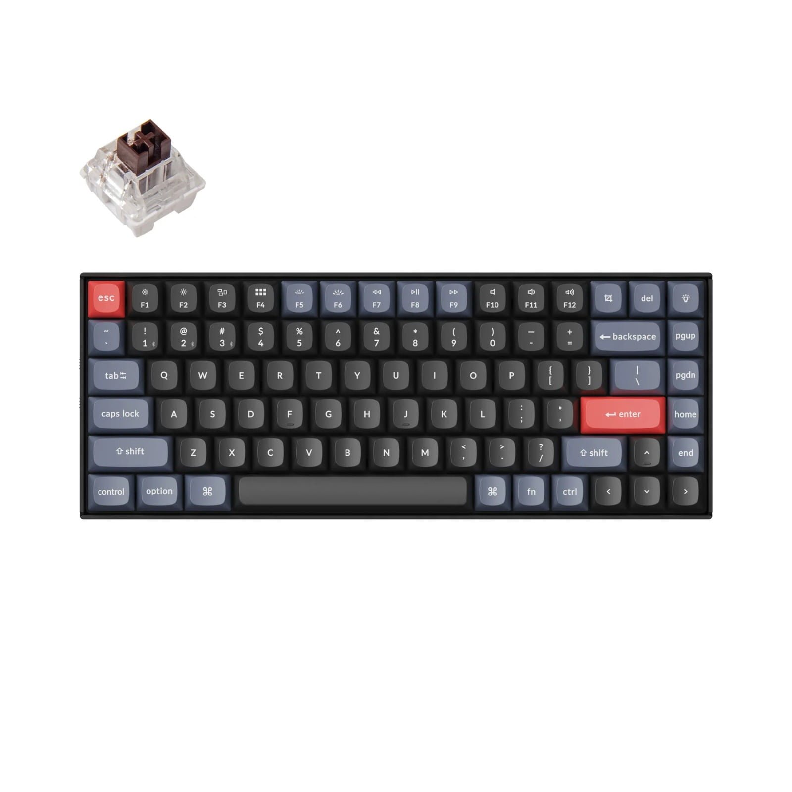 KEYCHRON K2 PRO 84 KEYS KEYCHRON K PRO MECHANICAL KEYBOARD  WHITE BACKLIGHT BROWN SWITCHES K2P-G3 thumbnail 2