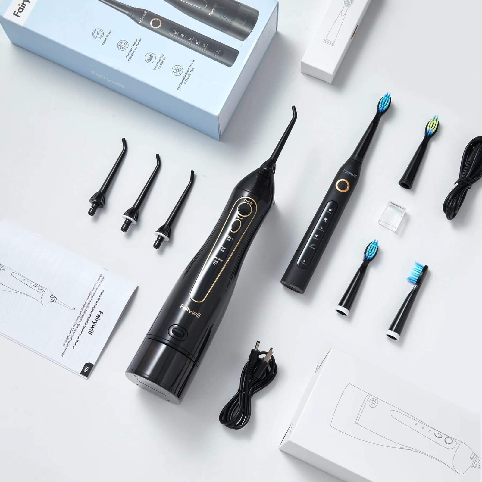 FAIRYWILL SONIC ELECTRIC TOOTH BRUSH AND ORAL IRRIGATOR E11+F5020E thumbnail 2