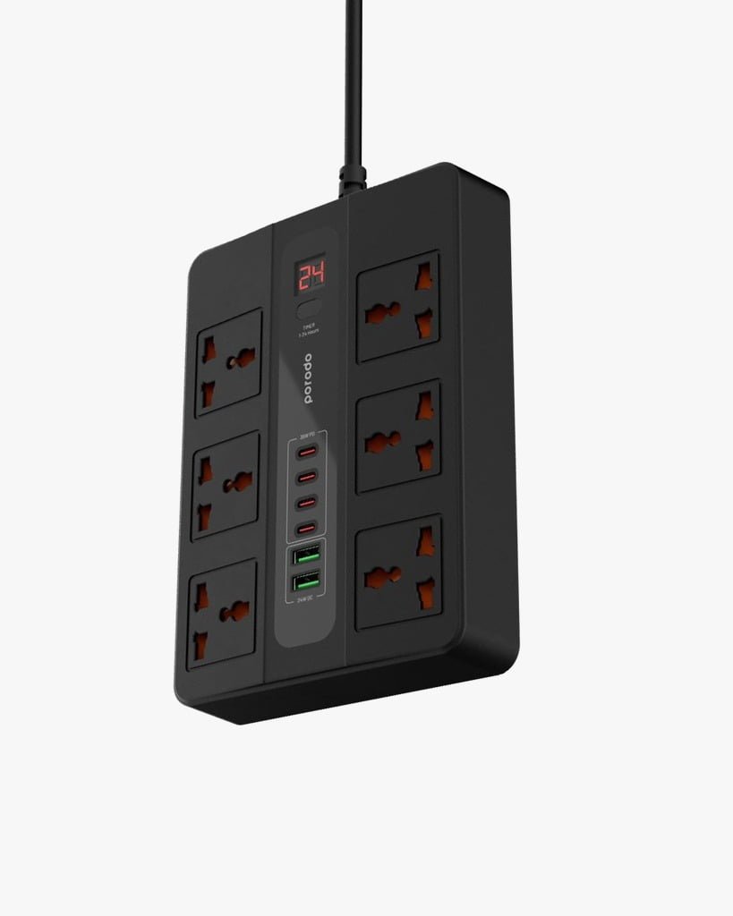 PORODO ULTIMATE HOME AND OFFICE KIT MULTI PORT SUPER HUB 4 USB C TO 2 USB A  BLACK thumbnail 2