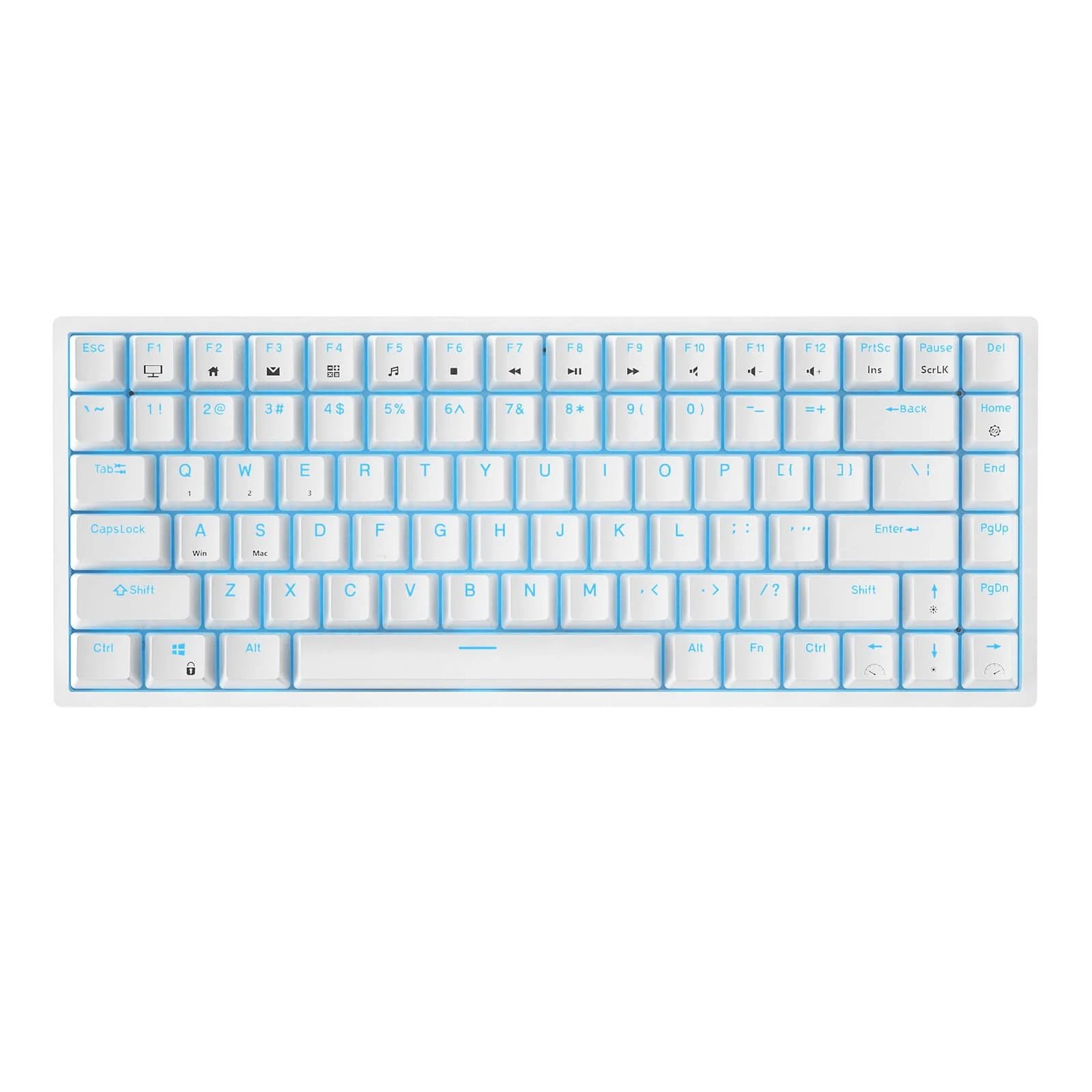 ROYAL KLUDGE GAMING KEYBOARD RGB TRI MODE HOT PLUG RED SWITCH WHITE RK84 thumbnail 2