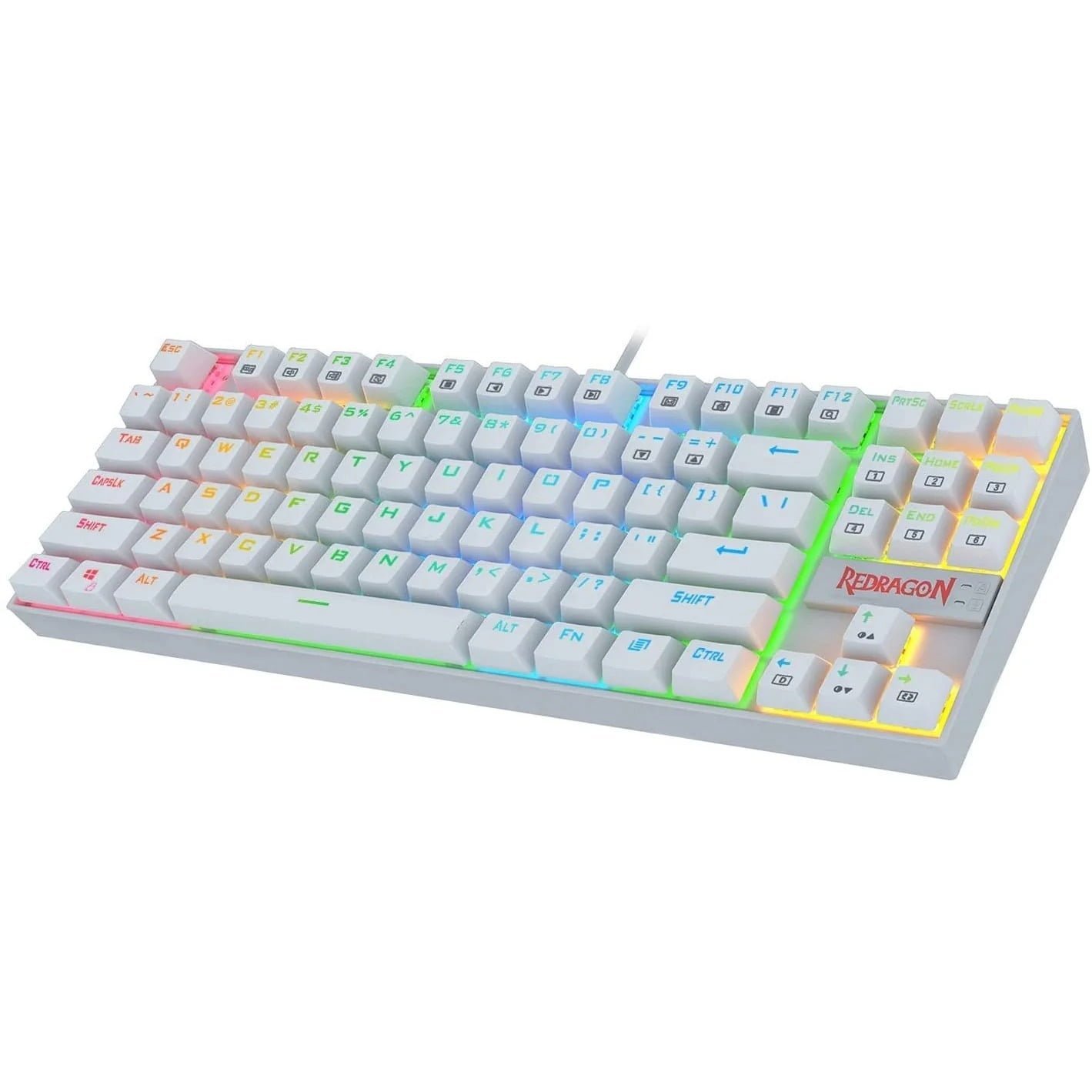 REDRAGON KUMARA WHITE, WIRED MECHANICAL KEYBOARD, RGB K552W-RGB thumbnail 2