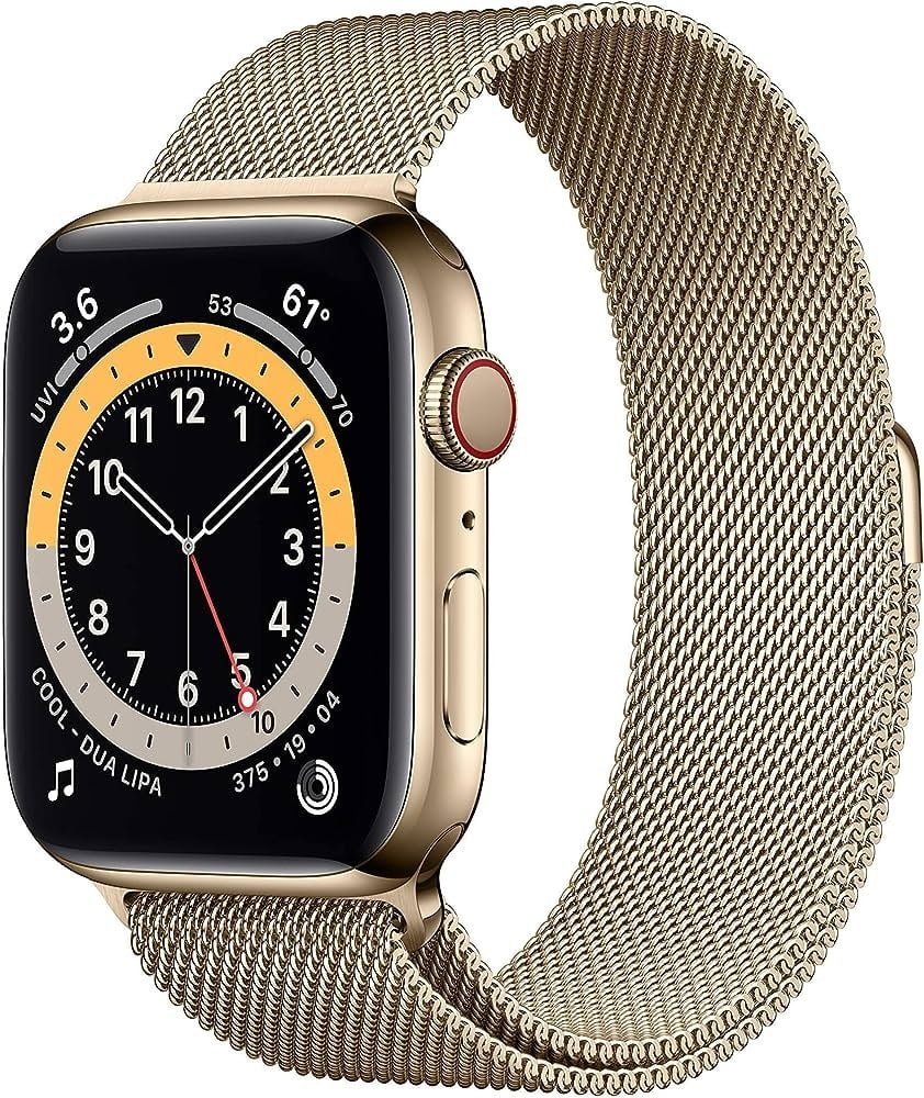 APPLE WATCH SERIES 6 GPS + CELLULAR, 44MM GOLD STAINLESS STEEL CASE WITH GOLD MILANESE LOOP M09G3AE/A thumbnail 2