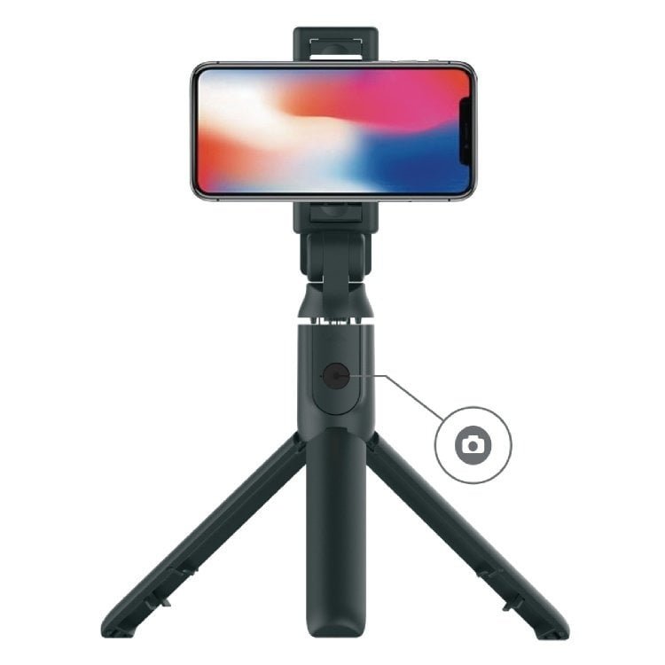 PORODO BLUETOOTH SELFIE STICK WITH TRIPOD BLACK PD-UBTSV3-BK thumbnail 2
