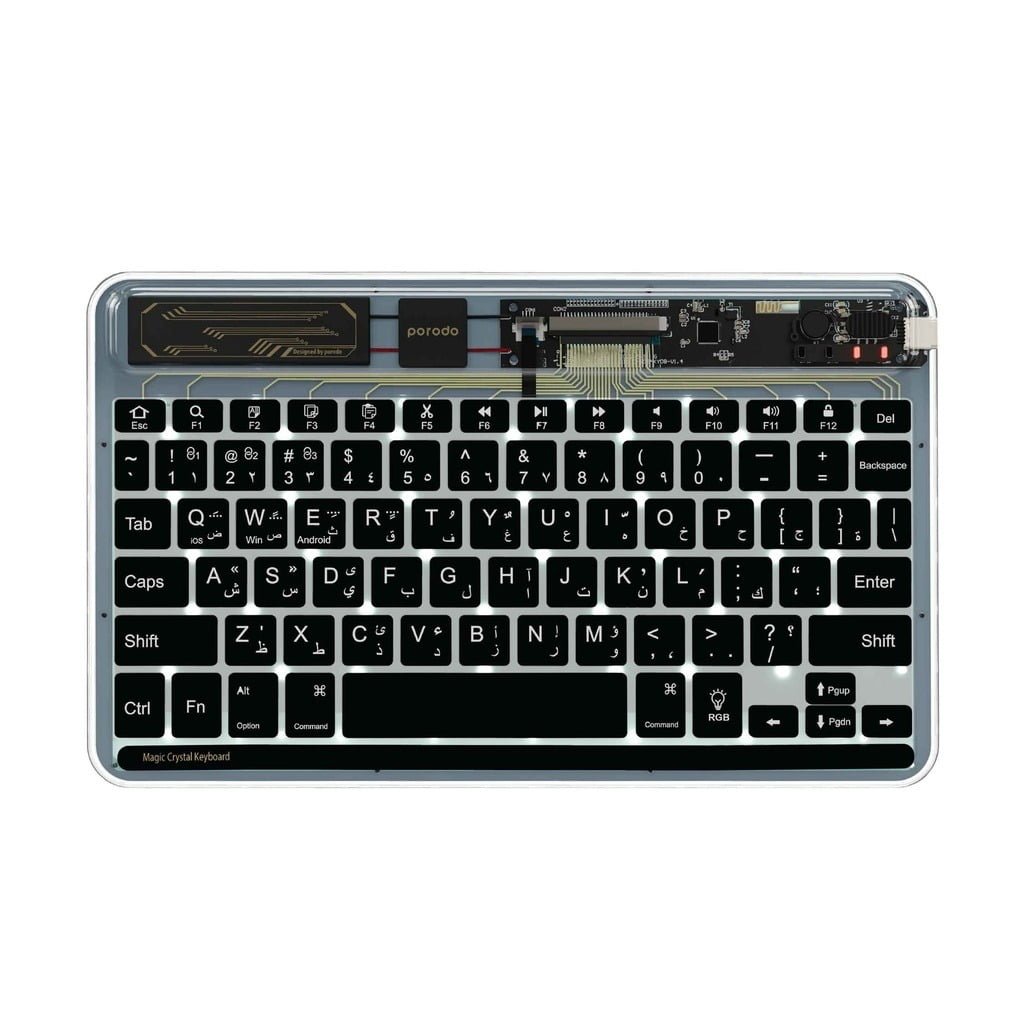 PORODO CRYSTAL SHELL ULTRA SLIM KEYBOARD BLACK PD-TRPBTBK-BK thumbnail 2