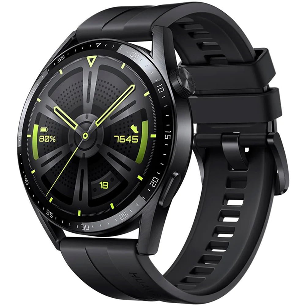 HUAWEI WATCH GT3 46MM STAINLESS STEEL CASE  STRAP BLACK JPT-B29 thumbnail 2