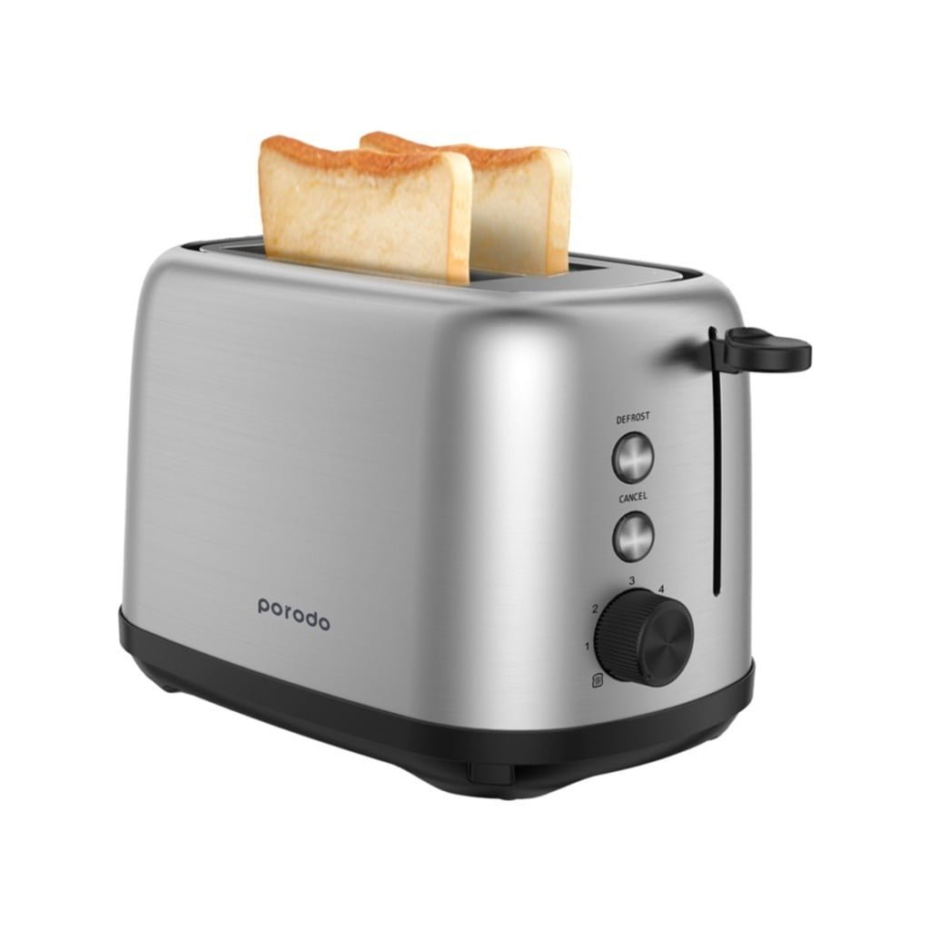 PORODO LIFESTYLE GOLDEN BROWN TOASTER WITH DEFROST FUNCTION BLACK PD-LSTST-BK thumbnail 2