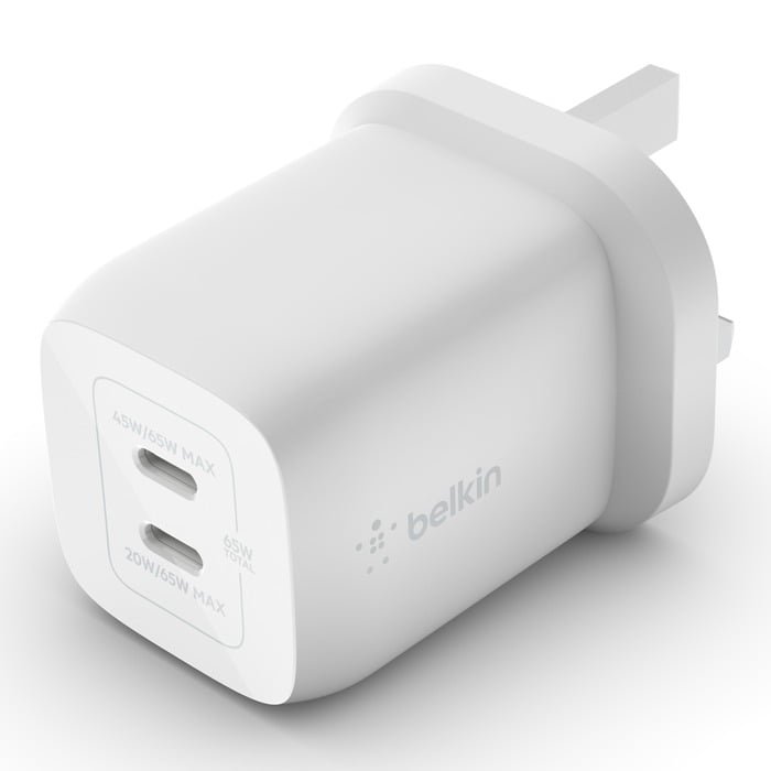 BELKIN BOOST CHARGE PRO 65W DUAL WALL CHARGER thumbnail 2