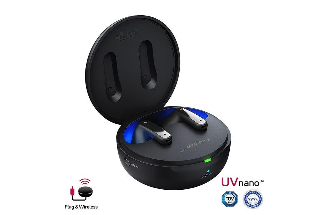 LG TONE FREE ENHANCED ACTIVE NOISE CANCELLING TRUE WIRELESS BLUETOOTH BLACK FP9 thumbnail 2