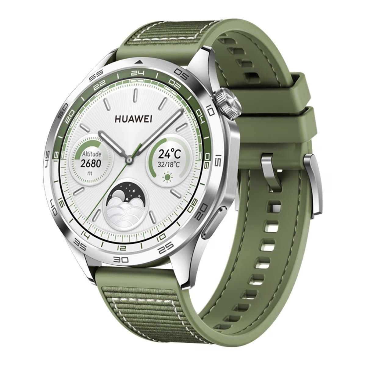 HUAWEI WATCH GT 4 46MM WITH GREEN WOVEN STRAP GREEN PNX-B19 thumbnail 2