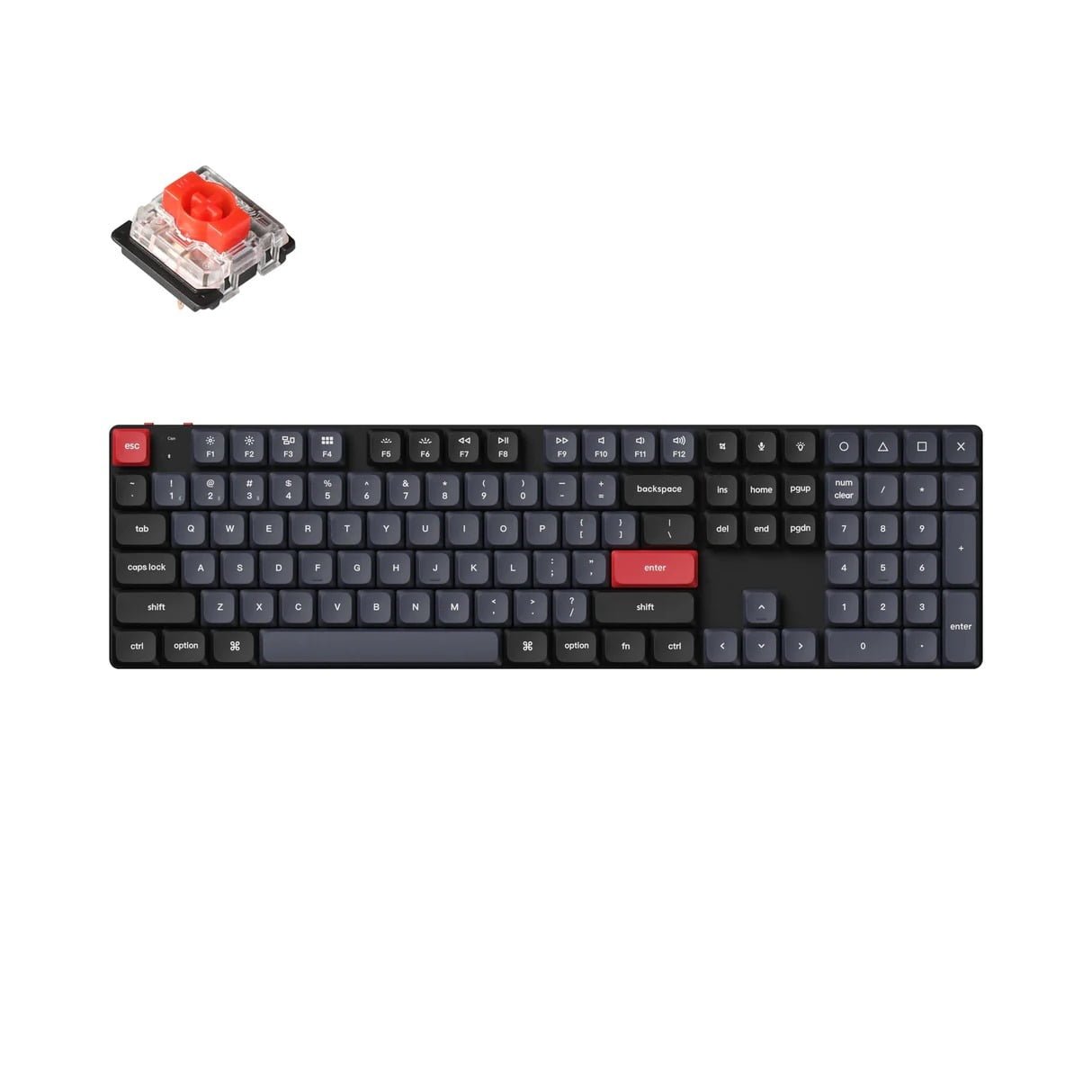 KEYCHRON K5 PRO WIRELESS MECHANICAL KEYBOARD SWAPPABLE GARTERON RGB BACKLIGHT (RED/BROWN SWITCH) thumbnail 2