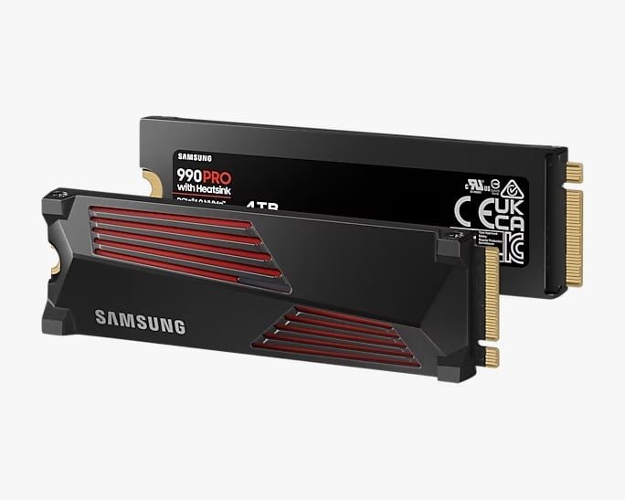 SAMSUNG 990 PRO 4TB M.2 NVME INTERNAL SSD WITH HEATSINK BLACK MZ-V9P4T0CW thumbnail 2