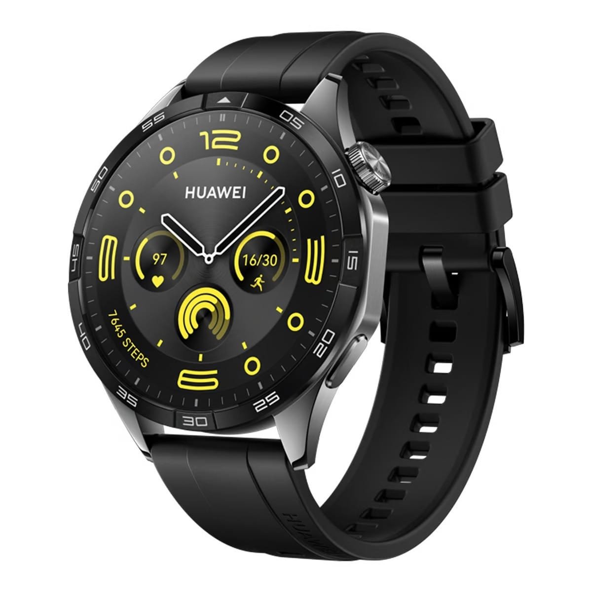 HUAWEI WATCH GT 4 46MM WITH BLACK FLUOROELASTOMER STRAP BLACK PNX-B19 thumbnail 2