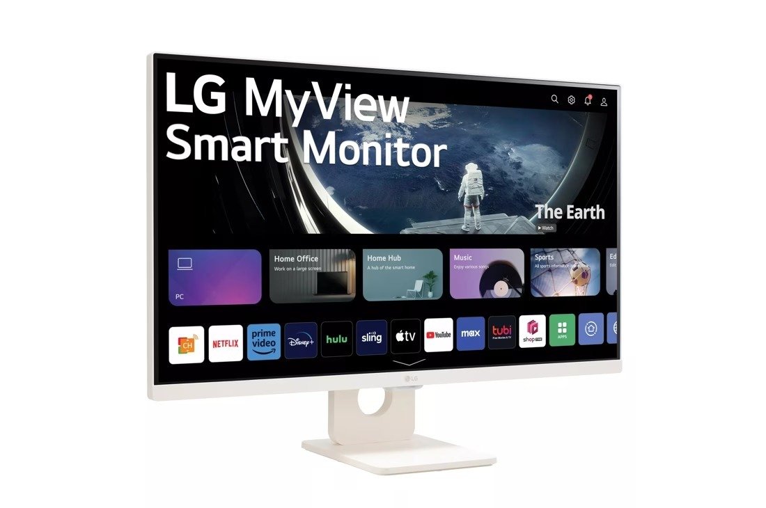 LG 27-Inch FHD IPS LED Smart Monitor - LG 27SR50F-W thumbnail 2