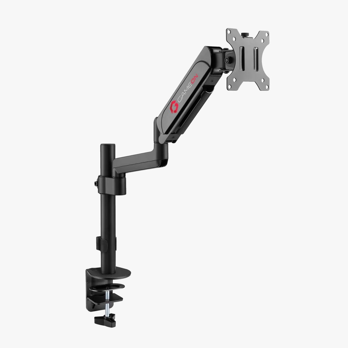 GAMEON POLE MOUNTED GAS SPRING SINGLE MONITOR ARM FOR GAMING AND OFFICE USE BLACK GO-3363 thumbnail 2