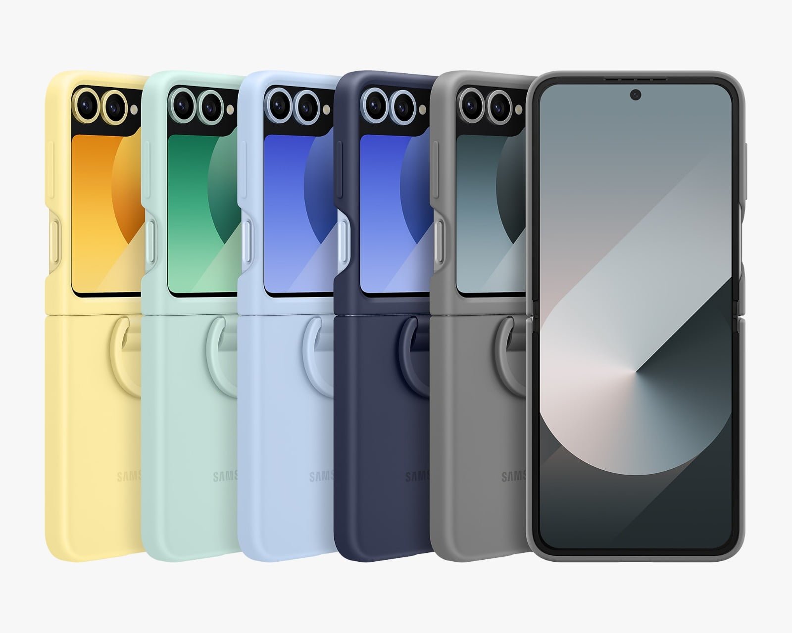 Samsung Z Flip 6 Silicone Case with Ring - Stylish Protection thumbnail 2