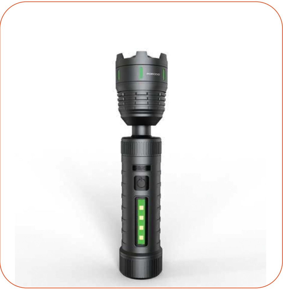 PORODO LIFESTYLE ORBIT MULTI COLOR LASER TORCH WITH POWER BANK FUNCTION BLACK PDLSTL2220 thumbnail 2