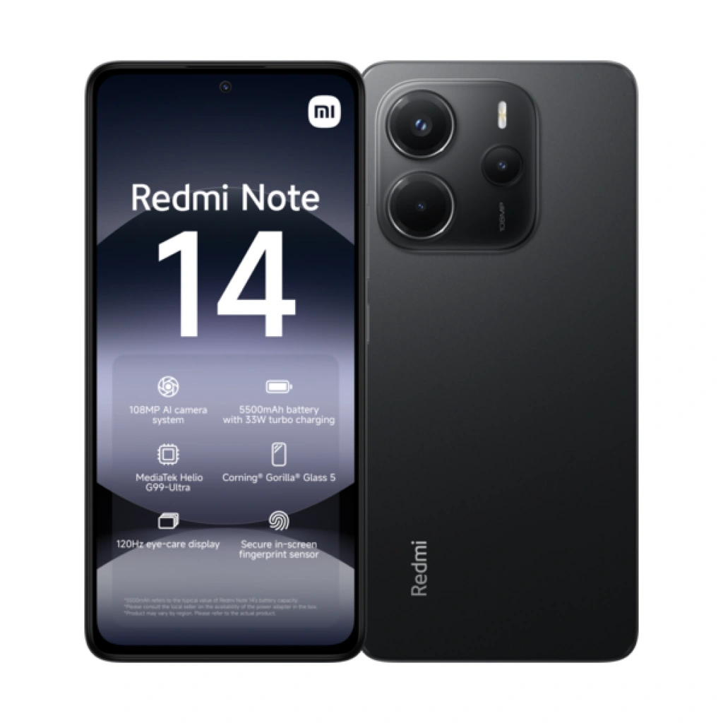 MI REDMI NOTE 14 8GB RAM 256 ROM MIDNIGHT BLACK thumbnail 2
