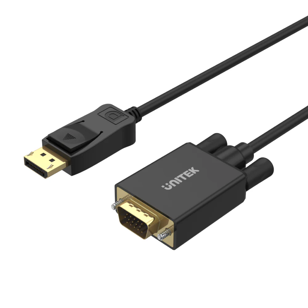 UNITEK FULL HD DISPLAY PORT TO VGA CABLE 1.8M Y-5118F thumbnail 2