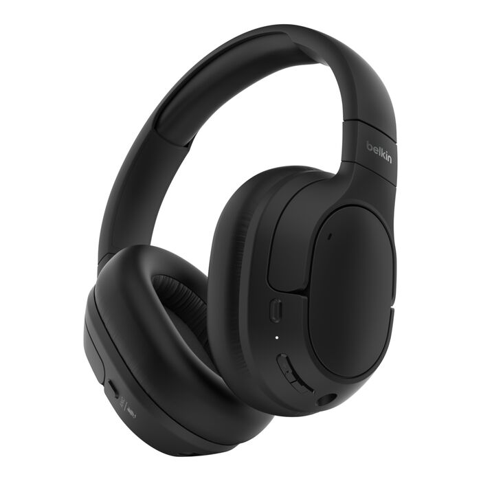 BELKIN SOUNDFORM ISOLATE NOISE CANCELLING OVER EAR HEADPHONE BLACK AUD008HQBK thumbnail 2