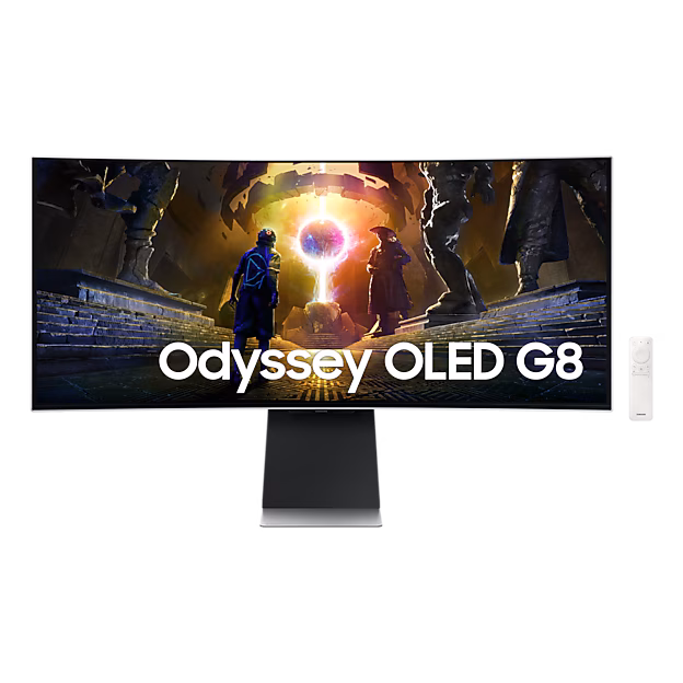SAMSUNG 34 INCH G8 ODYSSEY OLED ULTRA WIDE QHD 175HZ 0.03MS GAMING MONITOR LS34DG852SMXUE thumbnail 2