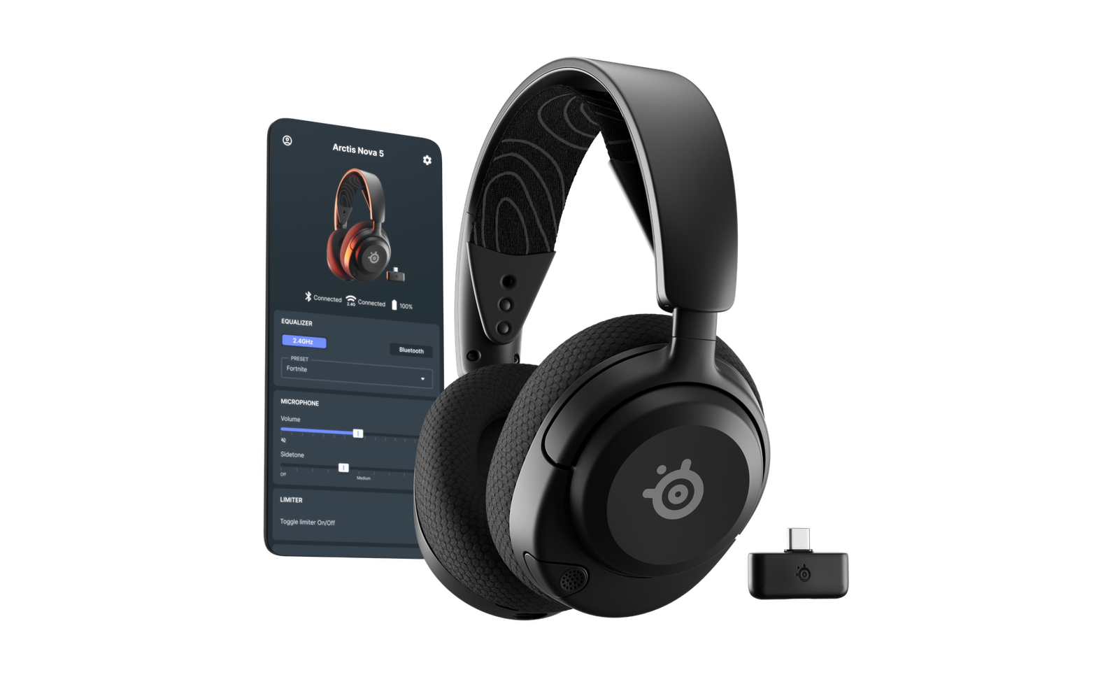 SteelSeries Arctis Nova 5 Wireless Headset - Bluetooth & 2.4GHz, Immersive Sound 61670 thumbnail 2
