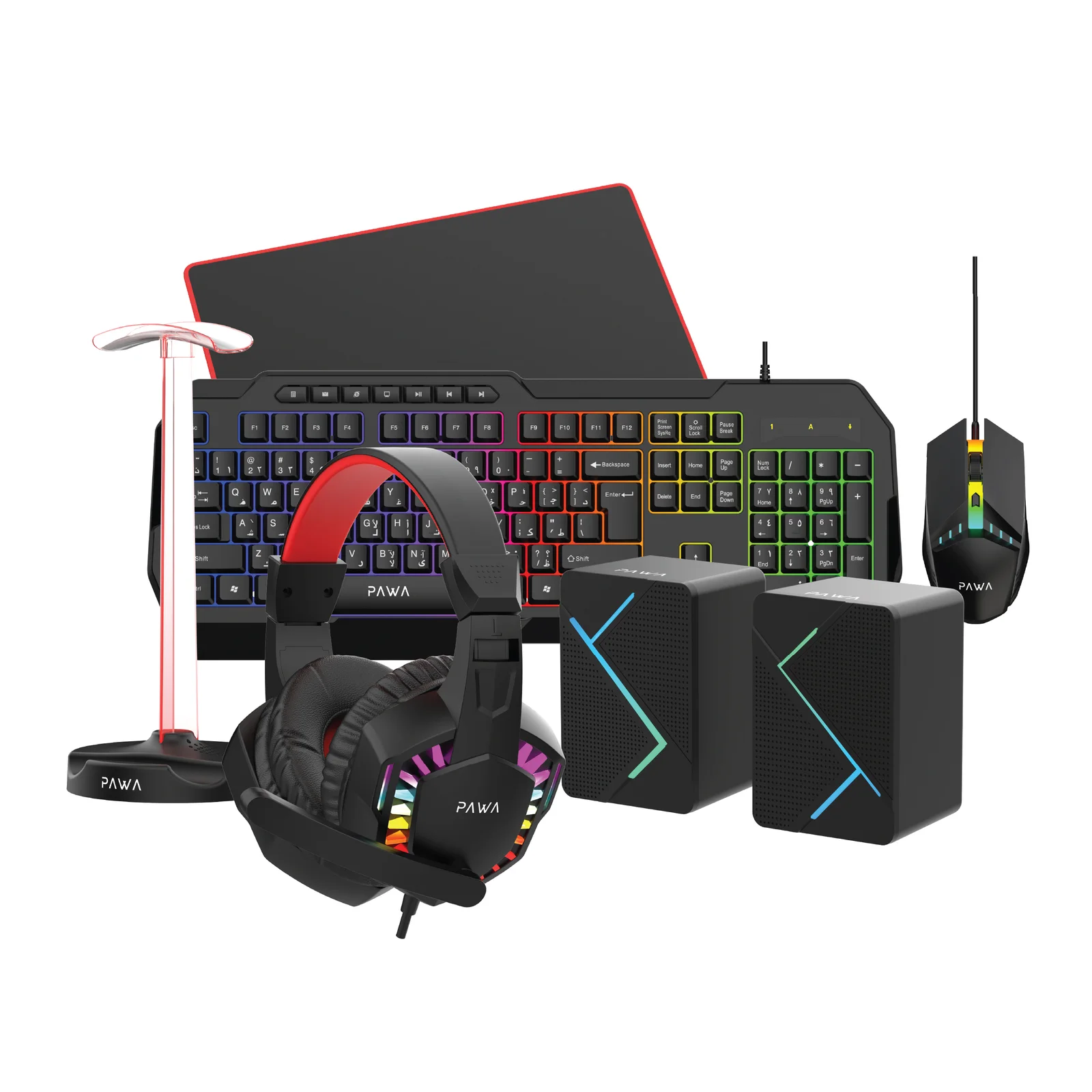 PAWA VANGUARD GAMING SERIES 6 IN 1 ULTIMATE GAMING KIT BLACK PW-VGSCMB66-BK thumbnail 2