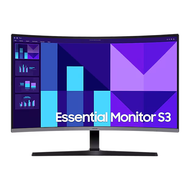 SAMSUNG MAINSTREAM MONITOR S3 32 INCH CURVED FHD VA PANEL 100HZ 4MS EYE SAVER LS32D392GAMXUE thumbnail 2