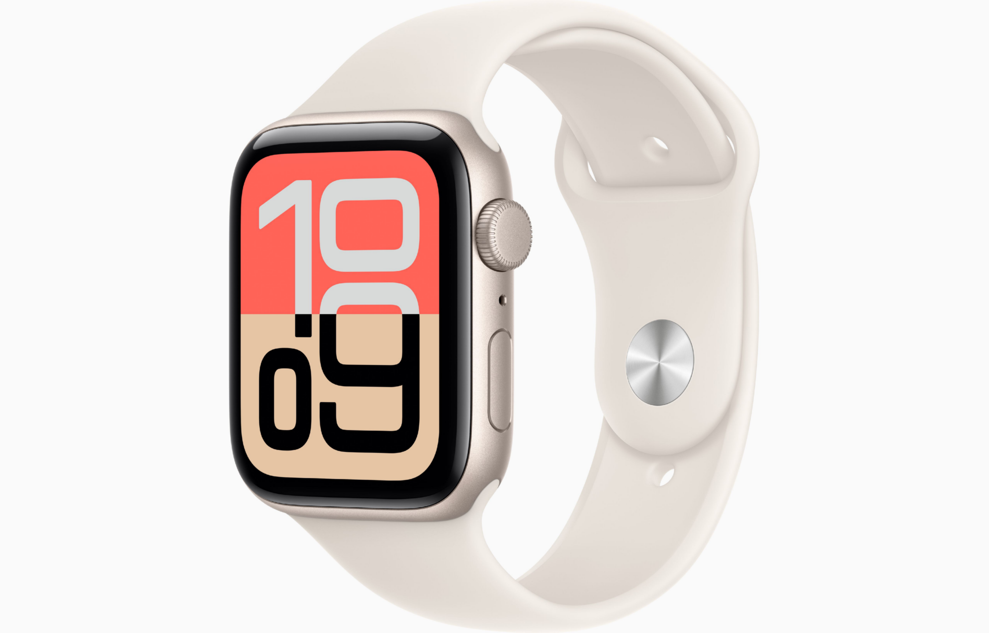APPLE WATCH SE 3 GPS 2025 40MM STARLIGHT ALUMINIUM CASE WITH STARLIGHT SPORT BAND - M/L MEH54 thumbnail 2
