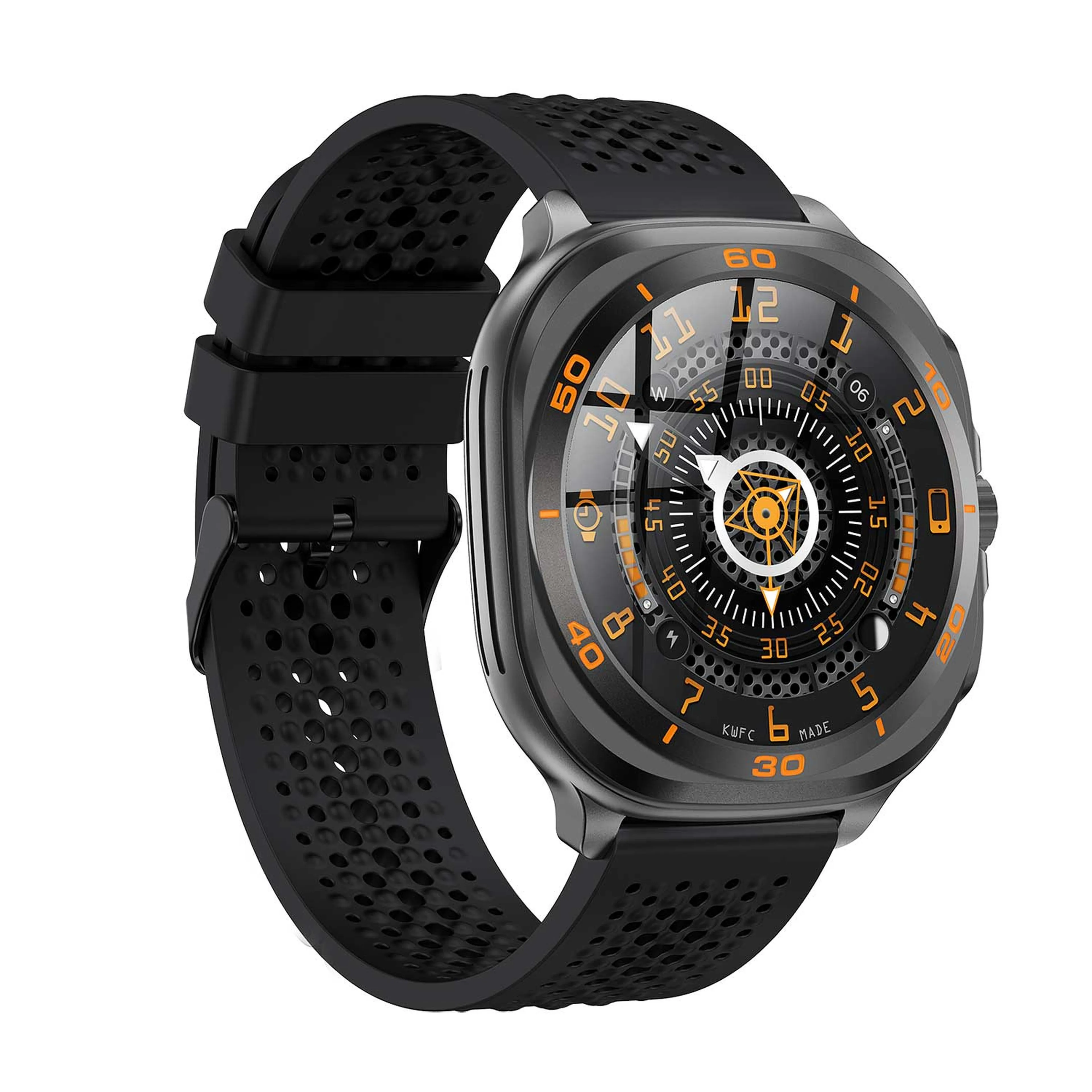 SWISS MILITARY DOM 7 SMART WATCH BLACK SILICON STRAP AND INCLUDE 2 PREMIUM STARPS SM-BD-DOM7-BLKS-2ST-BLKL-BLKMS thumbnail 2