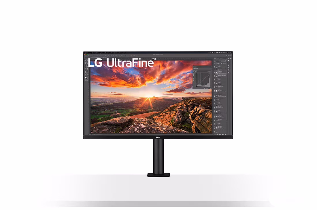 LG 32 INCH UHD 4K ERGO IPS MONITOR WITH DCI-P3 HDR10 USB-C 32UN880K-B thumbnail 2