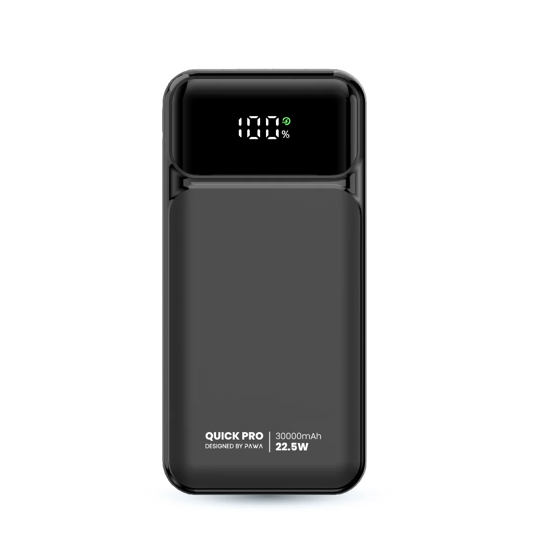 PAWA QUICKPRO 30000MAH P225 FAST CHARGING POWERBANK BLACK PW-PBQP30TT-BK thumbnail 2