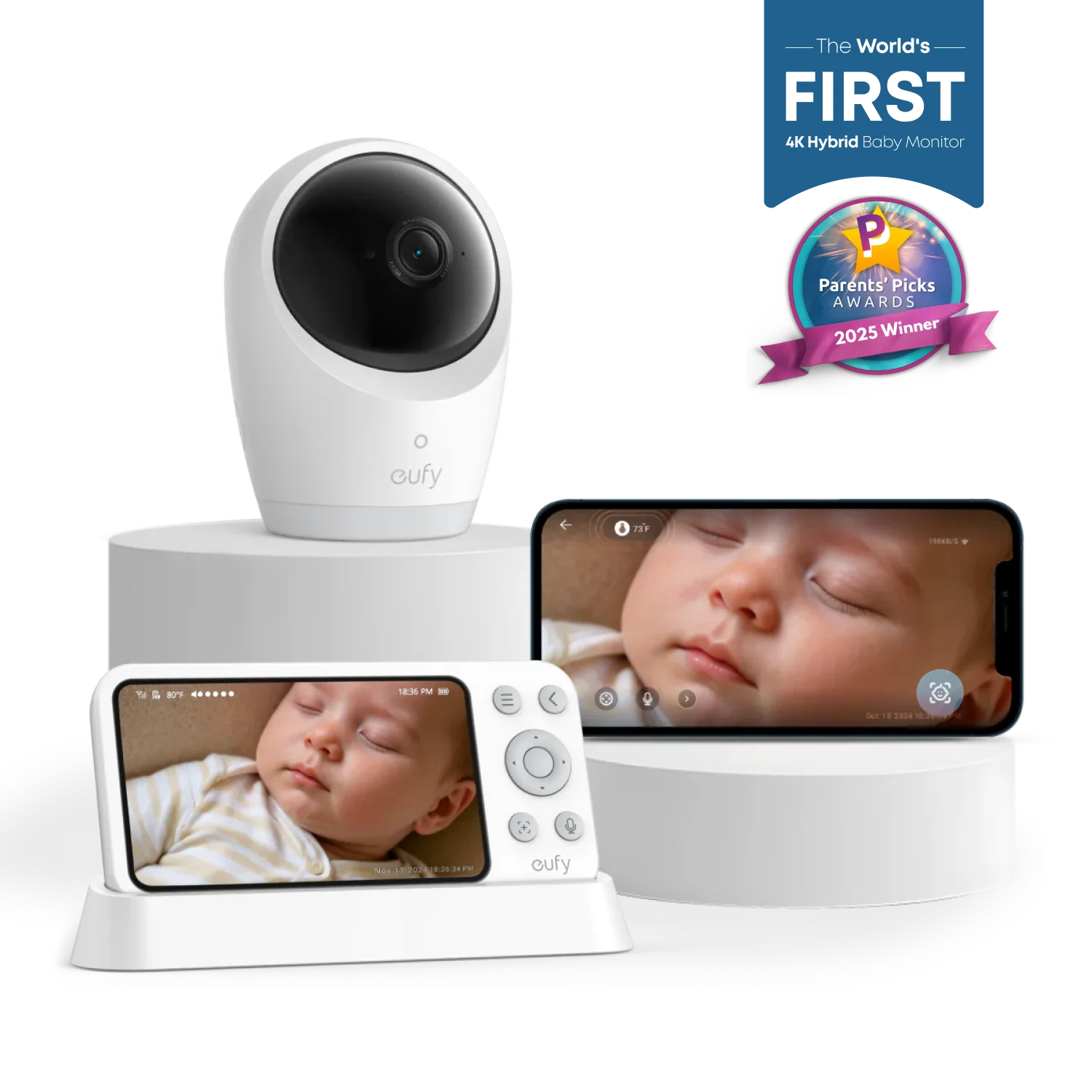 EUFY E21 BABY MONITOR WHITE E8354221 thumbnail 2