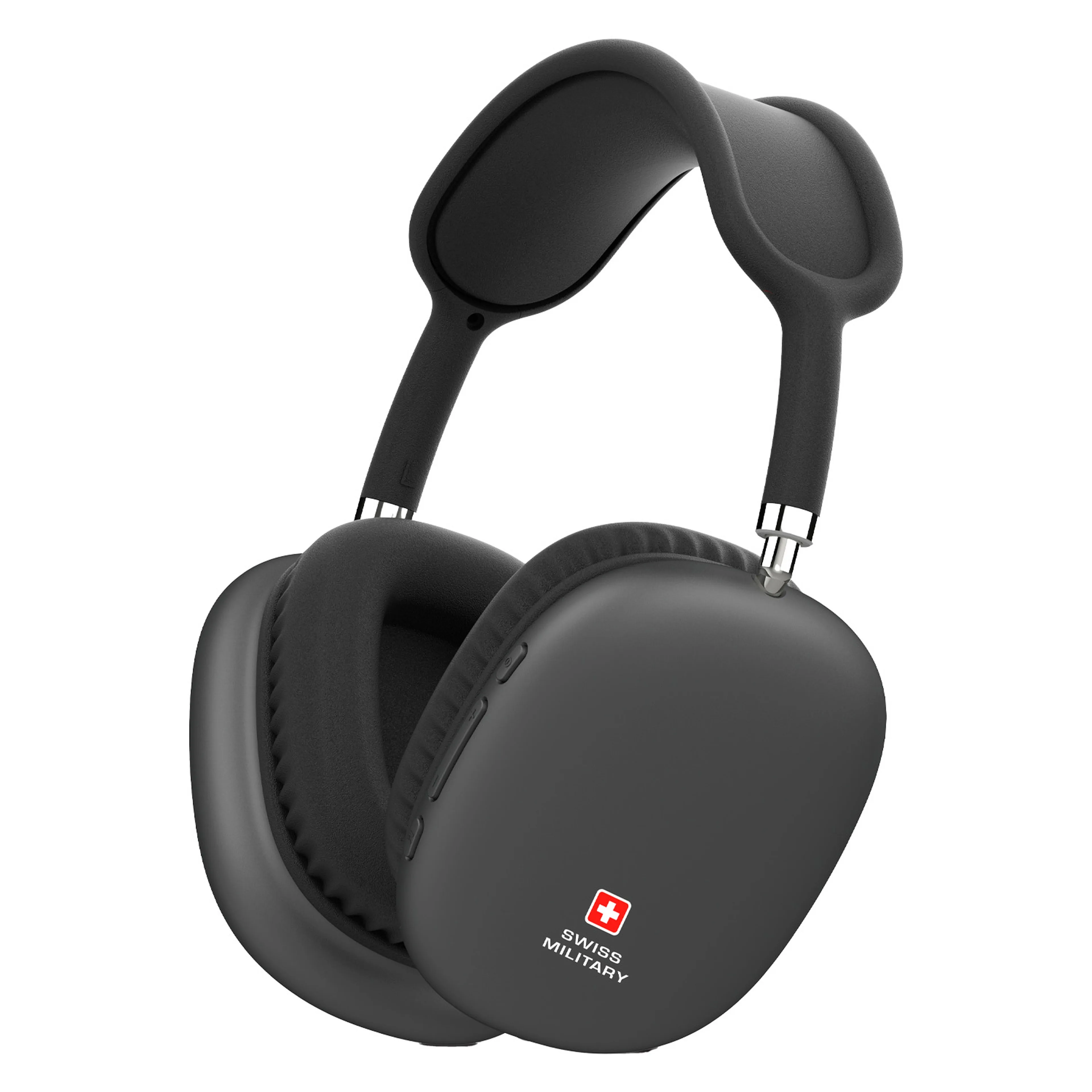 SWISS MILITARY AIRFLOW ADVANCED NOISE CANCELLING WIRELESS HEADPHONE BLACK SM-AU-HS-AIRFLOW-ANC-BLK thumbnail 2