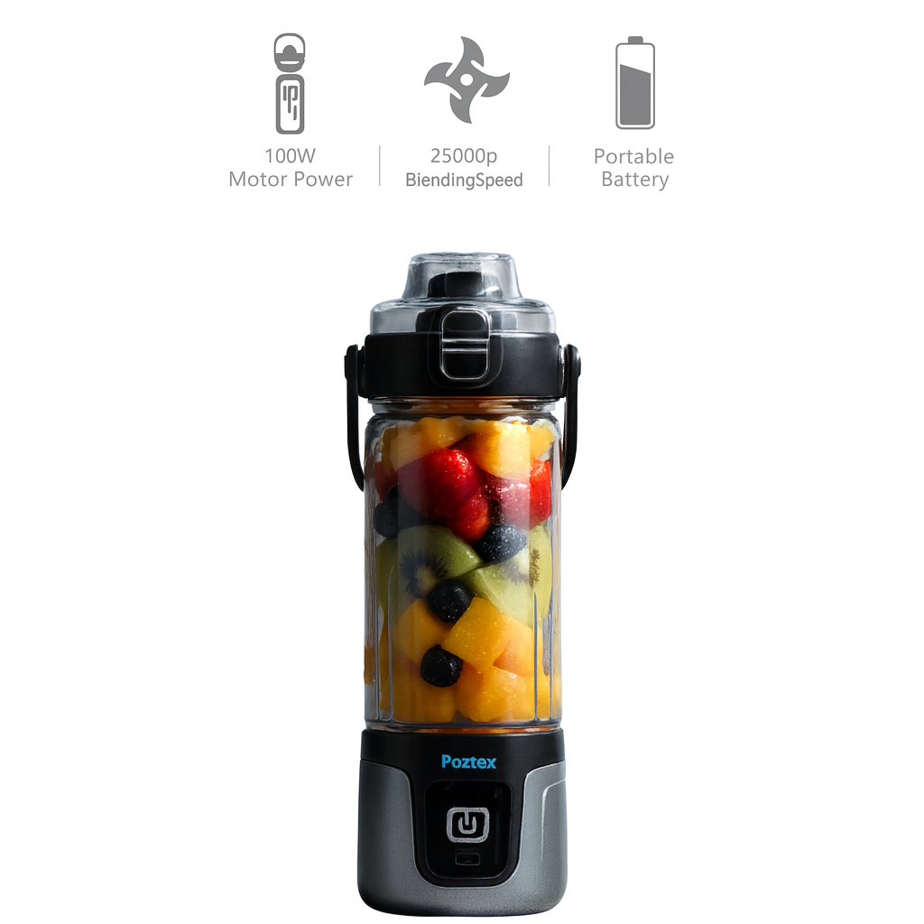BLUPEBBLE GOBLEND PORTABLE RECHARGEABLE BLENDER 480ML BLACK BP-GOBLEND-BK thumbnail 2