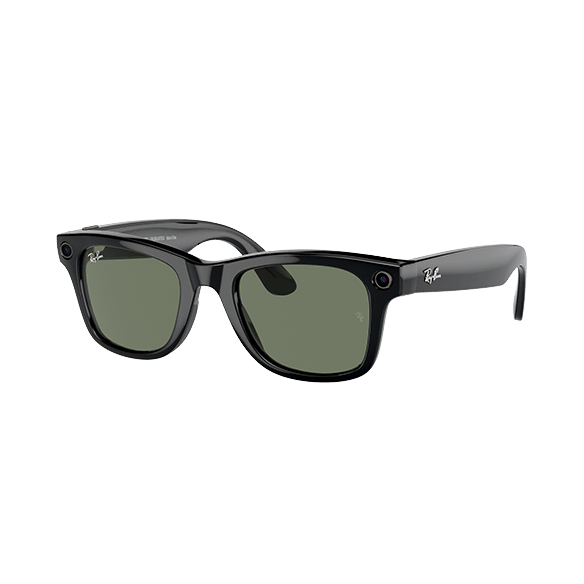 RAYBAN META WAYFARER (GEN 2 ) SUNGLASSES F SHINY BLACK L TRANSITION GRAPHITE GREEN RW4012 thumbnail 2
