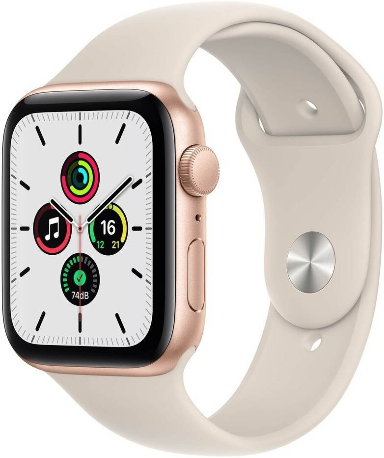 APPLE WATCH SE GPS 40MM GOLD ALUMINIUM WITH STARLIGHT SPORT BAND MKQ03 thumbnail 2