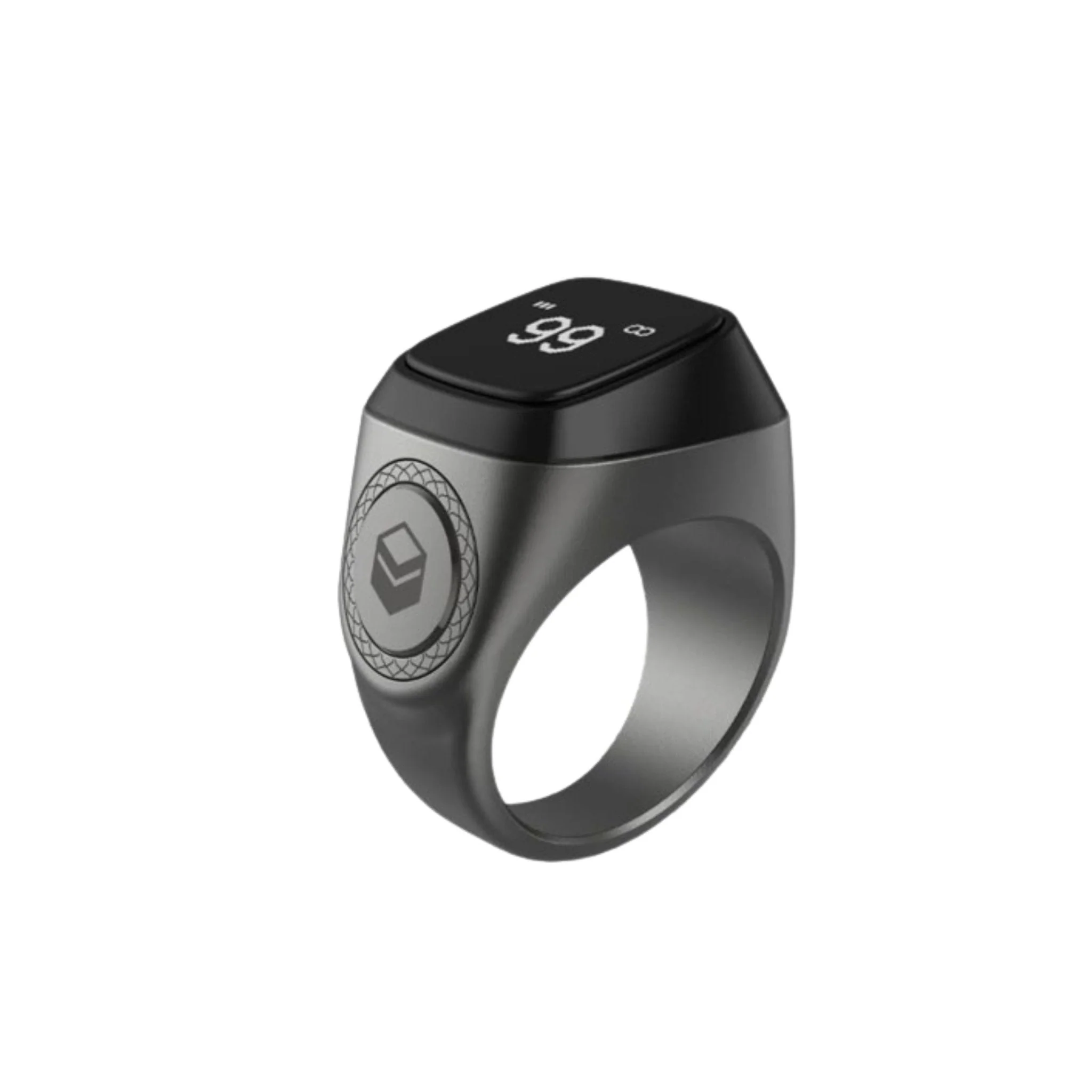 ZIKR RING i QIBLA TASBIH METAL RING 22MM SPACE GRAY M01 thumbnail 2