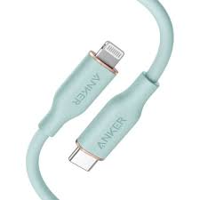 ANKER POWERLINE III FLOW USB C WITH LIGHTNING CONNECTOR 3FT GREEN A8662H61 thumbnail 2