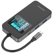 PORODO 6 IN 1 MULTI PORT USB C HUB GRAY PDTC630GY thumbnail 2
