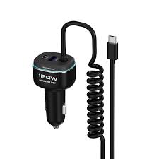 POWEROLOGY 120W FAST CAR CHARGER BLACK/GRAY PCCSR026BKGY thumbnail 2