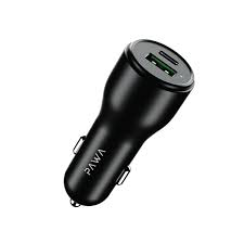 PAWA SOLID CAR CHARGER DUAL PORT PD+QC 51W BLACK PW-CC51WCA5-BK thumbnail 2