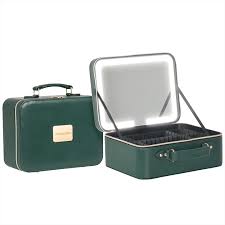 PORODO LIFESTYLE TRAVEL MAKEUP BAG WITH DETACHABLE LED MIRROR GREEN PDLFSTMB12GN thumbnail 2