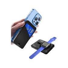 SWISS MILITARY 5000MAH 3 IN 1 WIRELESS MAGNETIC CHARGING PORTABLE POWER BANK-BLACK thumbnail 2