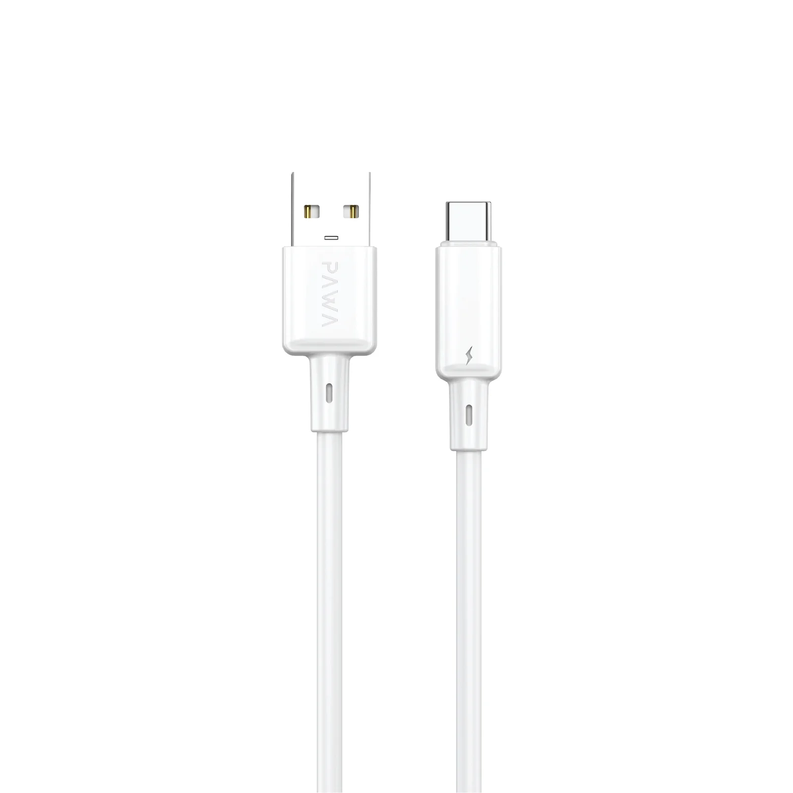 PAWA 3A USB A TO TYPE C QUICK CHARGING PVC CABLE 1.2M PW122 WHITE PW-BDC312AT-WH thumbnail 2