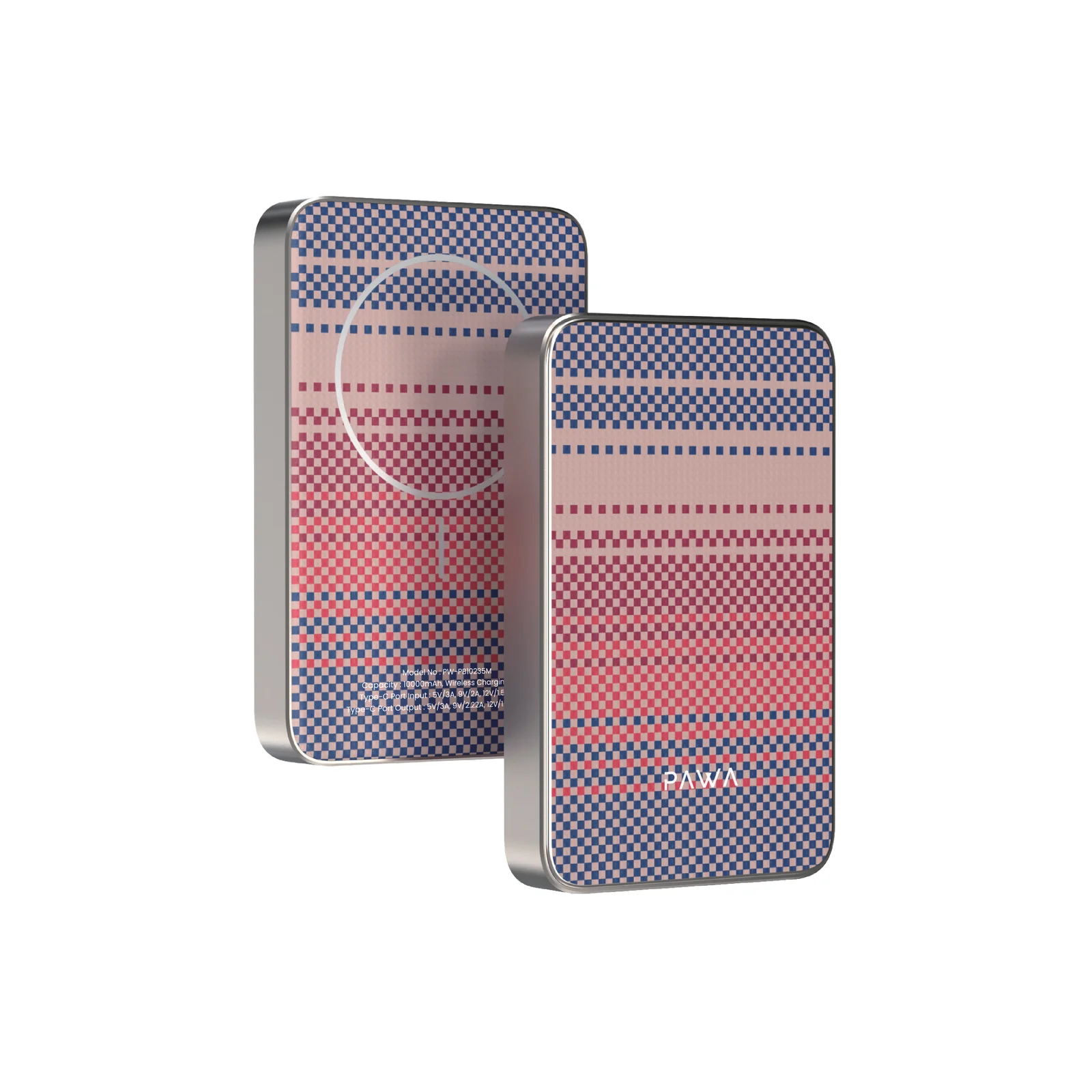 PAWA SUNSET WOVEN DESIGN MAGSAFE POWER BANK 10000MAH SUNRISE ORANGE PW-PB10235M-OR thumbnail 2