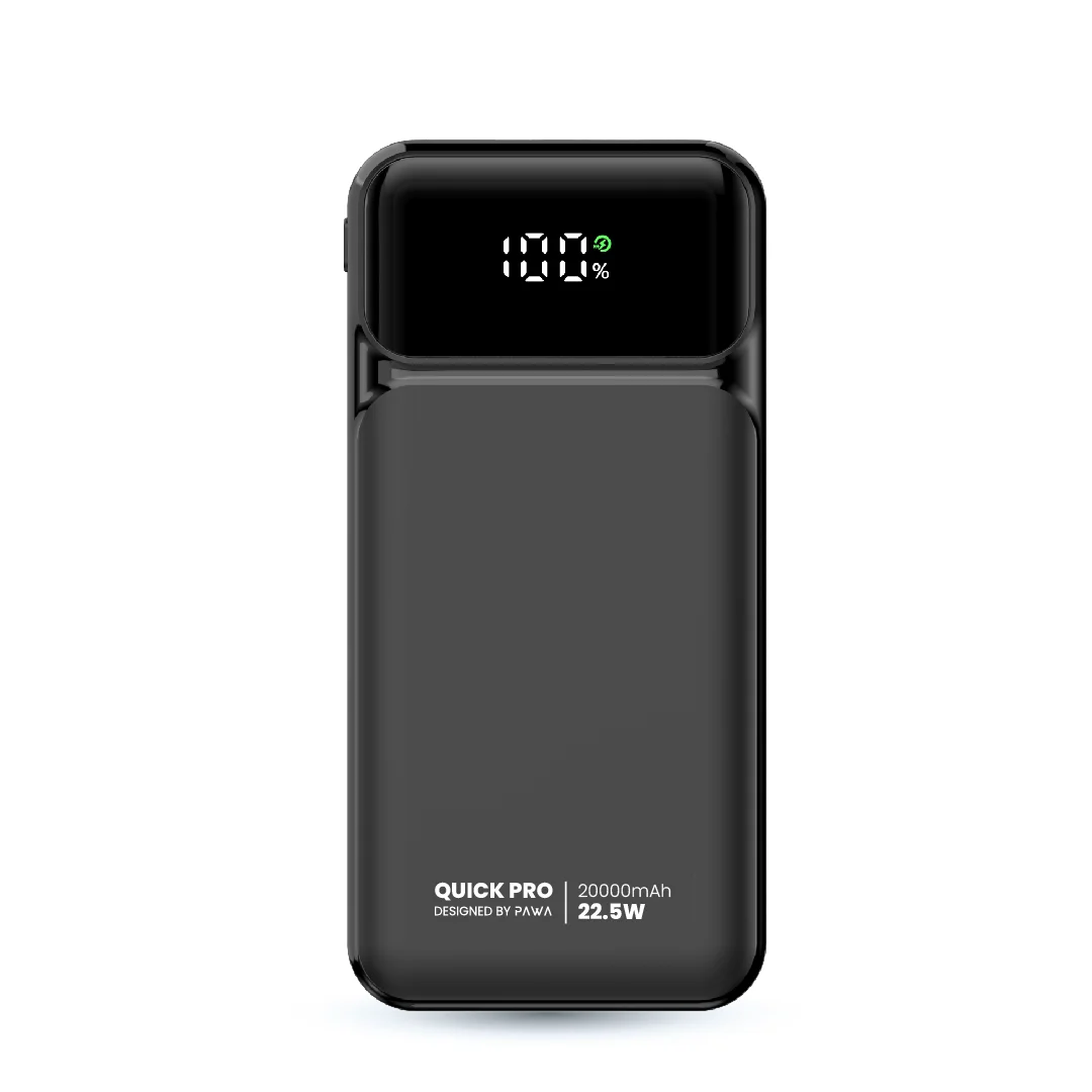 PAWA QUICKPRO 20000MAH P225 FAST CHARGING POWERBANK BLACK PW-PBQP20TT-BK thumbnail 2
